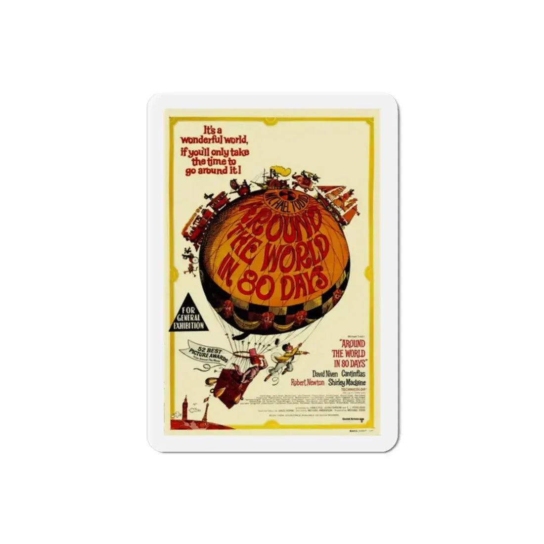 Around the World in 80 Days 1956 Movie Poster Refrigerator Magnet - The Sticker Space