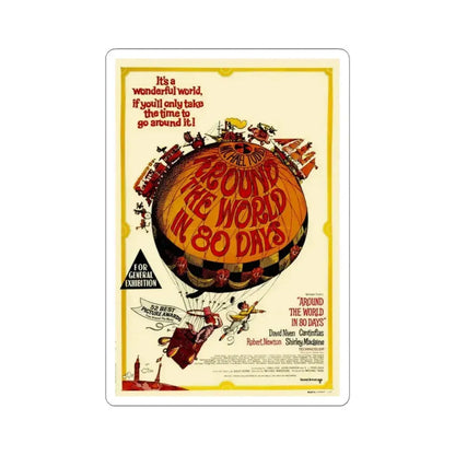 Around the World in 80 Days 1956 Movie Poster - STICKER Vinyl Kiss-Cut Decal 3 Inch White - The Sticker Space