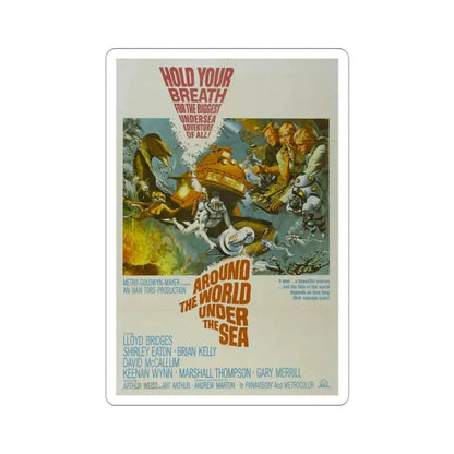 Around the World Under the Sea 1966 Movie Poster STICKER Vinyl Die-Cut Decal 3 Inch - The Sticker Space