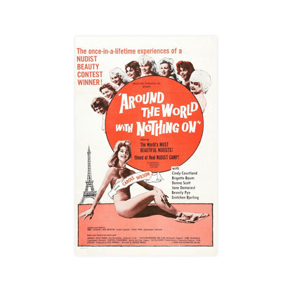 AROUND THE WORLD WITH NOTHING ON 1963 - Paper Movie Poster-11″ x 17″ (Vertical)-The Sticker Space