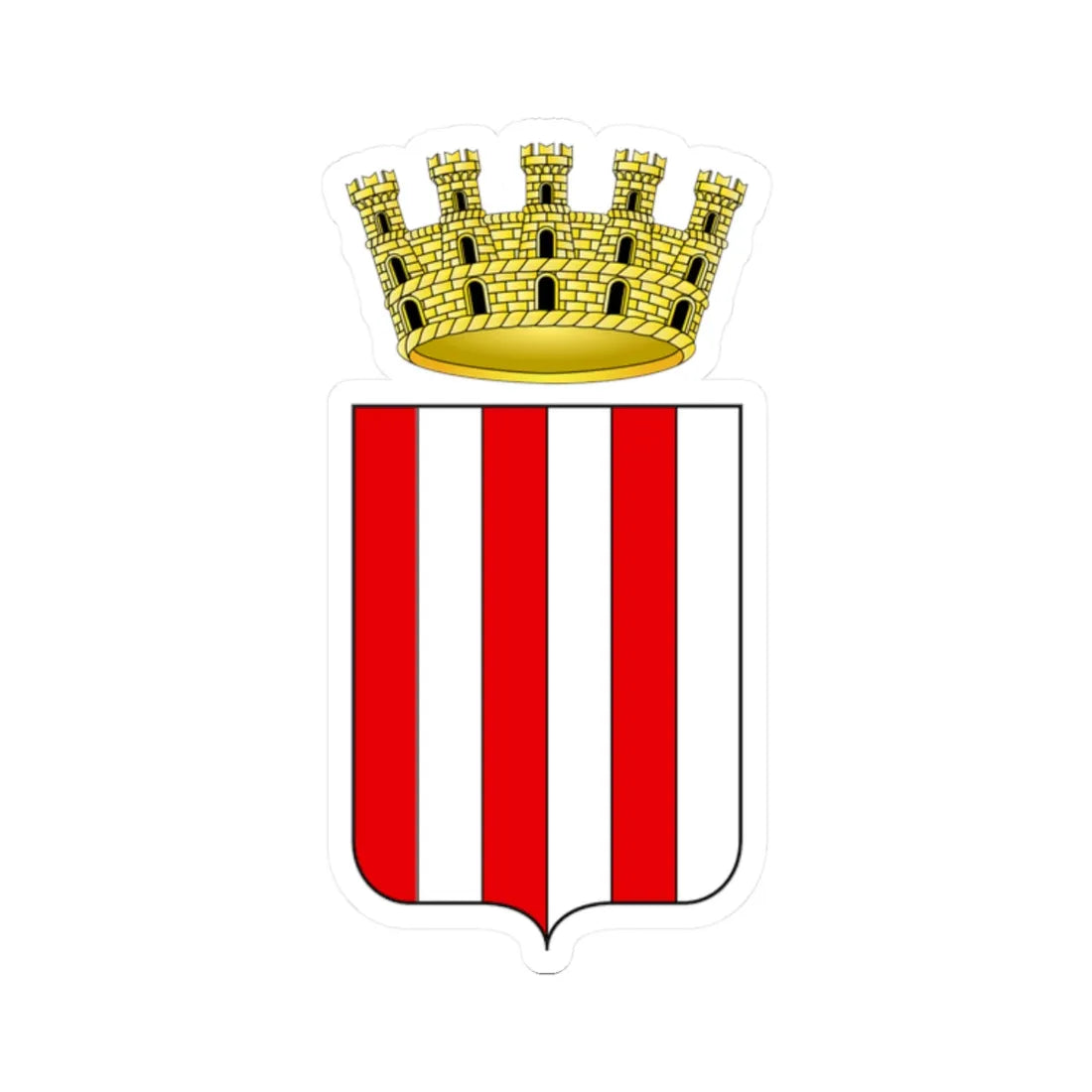 Arquata del Tronto-Stemma (Italy) (Coat of Arms) STICKER Vinyl Kiss-Cut Decal 2 Inch White - The Sticker Space