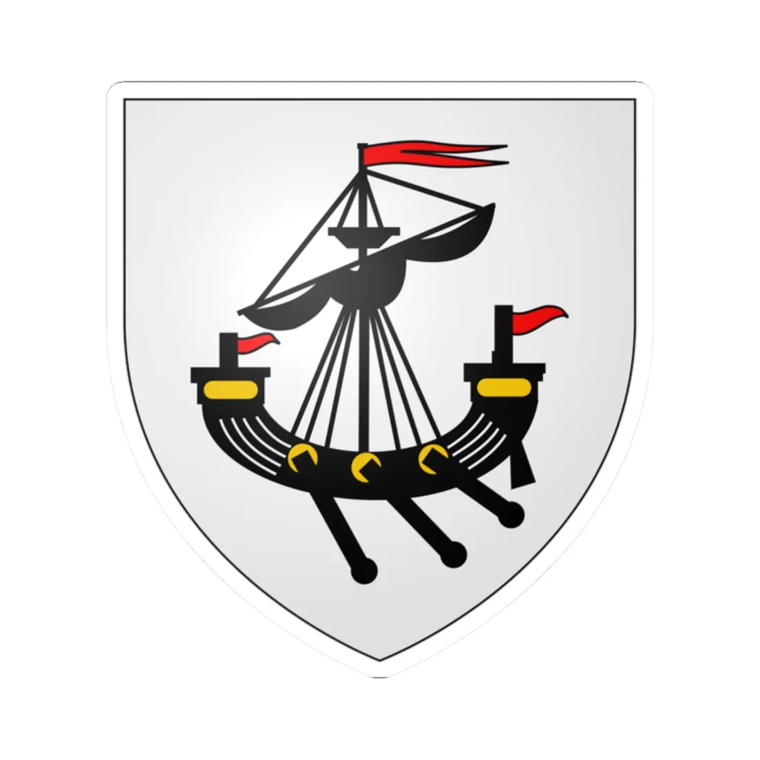 Arran arms (Scotland) (Coat of Arms) STICKER Vinyl Kiss-Cut Decal 2 Inch White - The Sticker Space