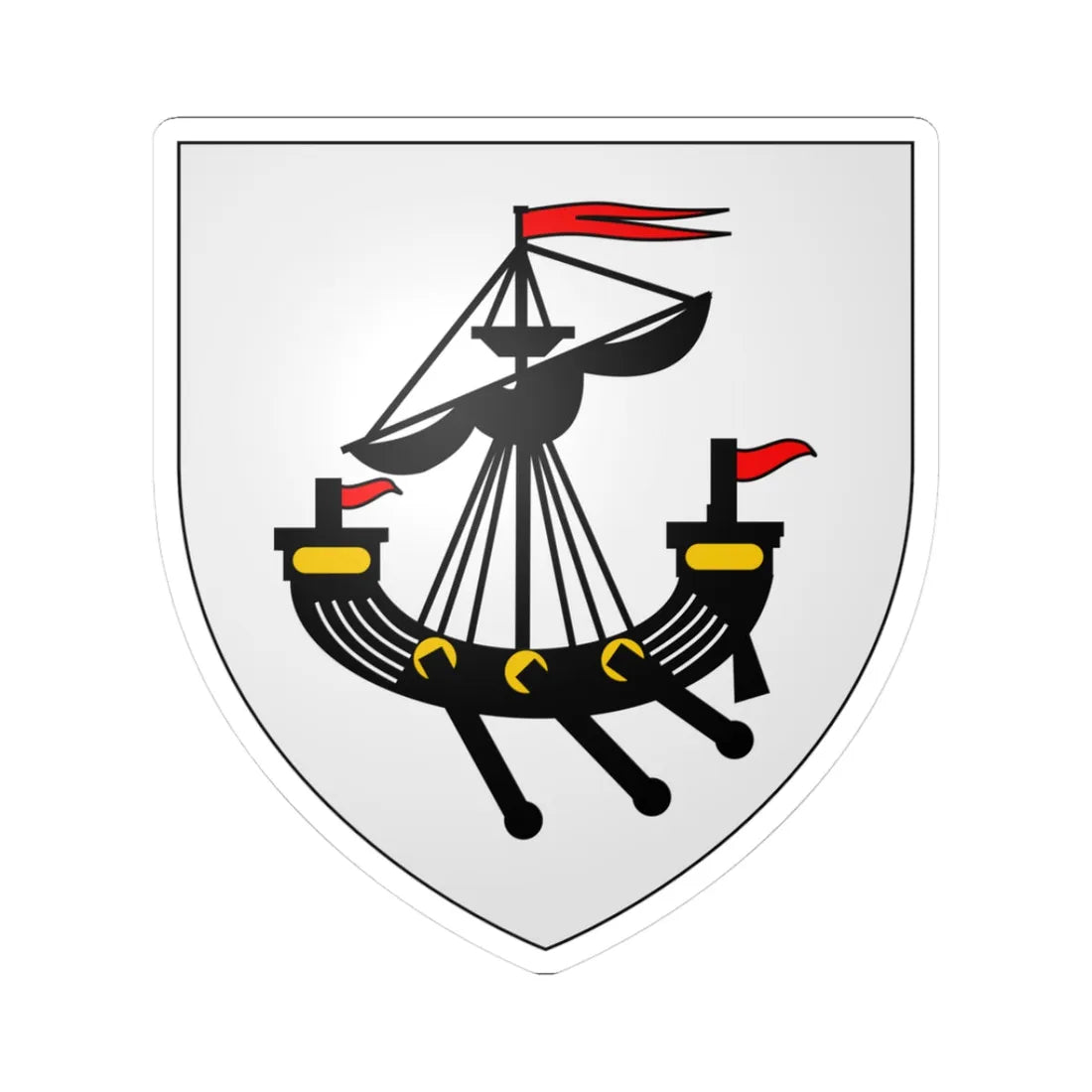 Arran arms (Scotland) (Coat of Arms) STICKER Vinyl Kiss-Cut Decal 3 Inch White - The Sticker Space