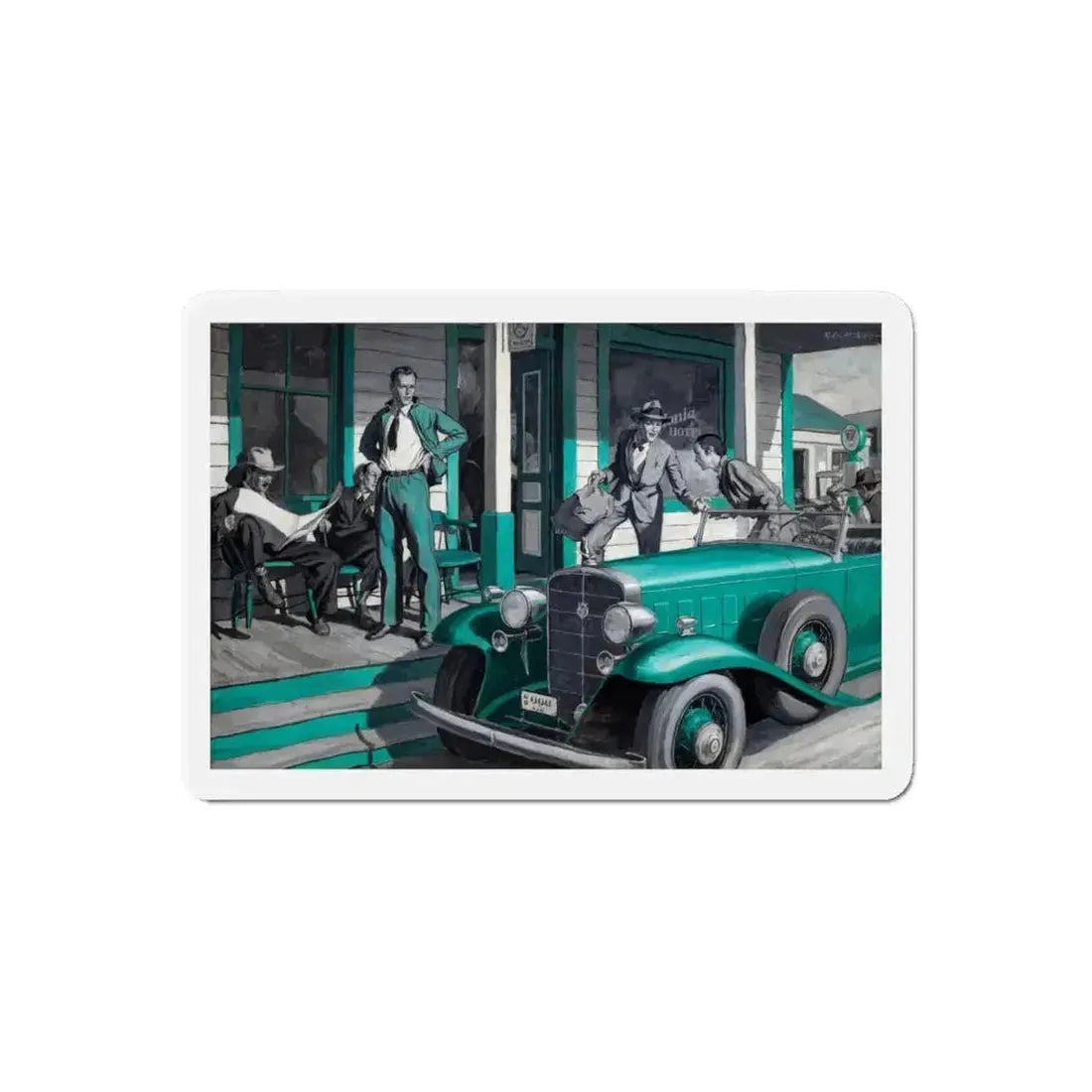 Arrival (Magazine Illustration) Refrigerator Magnet - The Sticker Space