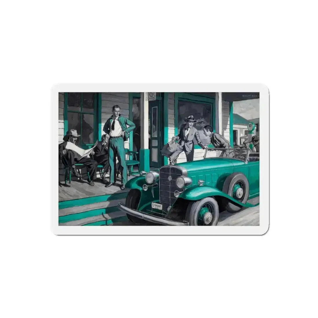 Arrival (Magazine Illustration) Refrigerator Magnet - The Sticker Space