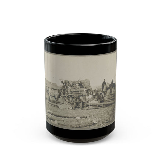 Arrival Of Negro Family In The Lines (U.S. Civil War) Black Coffee Mug