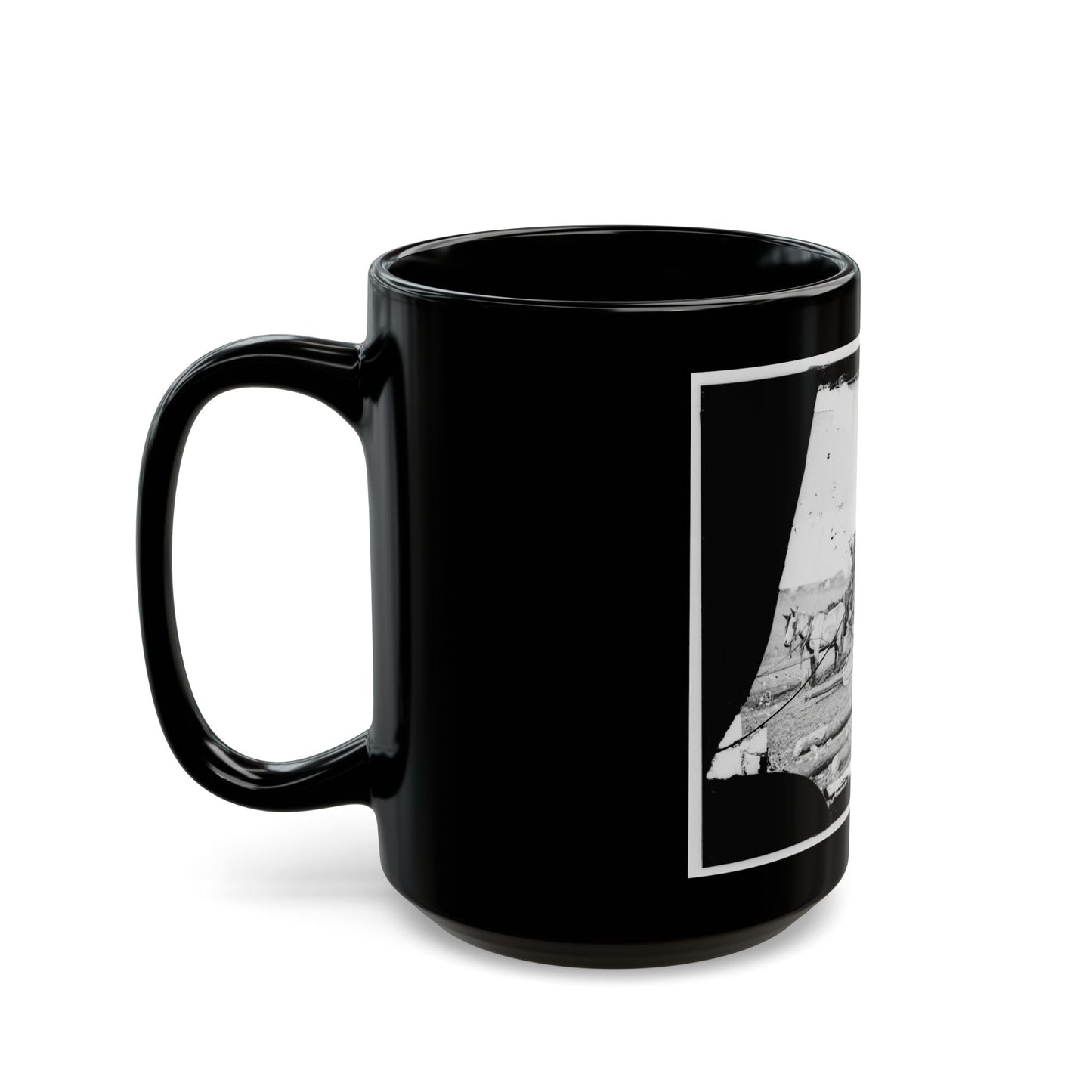 Arrival Of Negro Family In The Lines(2) (U.S. Civil War) Black Coffee Mug