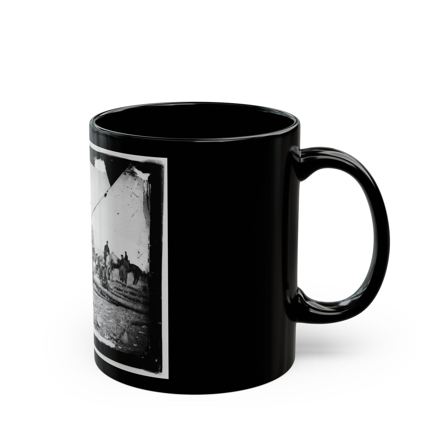 Arrival Of Negro Family In The Lines(2) (U.S. Civil War) Black Coffee Mug