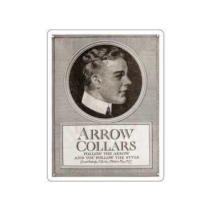 Arrow Collars, The Saturday Evening Post, March 6, 1920 (Magazine Illustration) STICKER Vinyl Die-Cut Decal-White-The Sticker Space