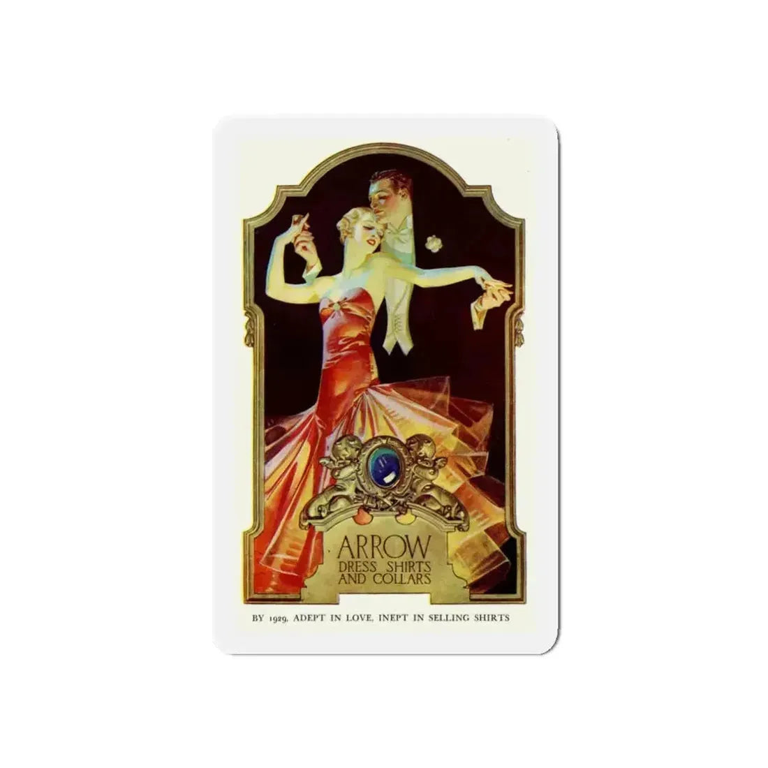 Arrow Dress Shirts and Collars ad, 1929 (Magazine Illustration) Refrigerator Magnet - The Sticker Space