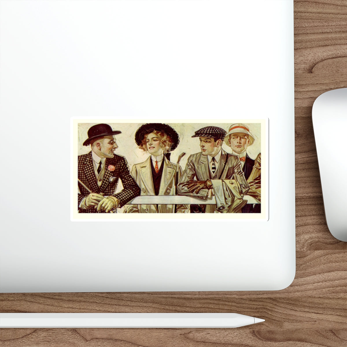 Arrow Shirt Men, 1907 (Magazine Illustration) STICKER Vinyl Die-Cut Decal-The Sticker Space