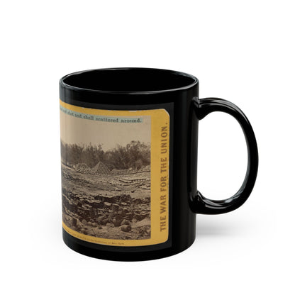 Arsenal Grounds, Richmond, Va., Showing Ruins And Shot And Shell Scattered Around 001 (U.S. Civil War) Black Coffee Mug