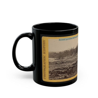 Arsenal Grounds, Richmond, Va., Showing Ruins And Shot And Shell Scattered Around 001 (U.S. Civil War) Black Coffee Mug