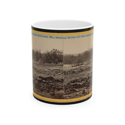 Arsenal Grounds, Richmond, Va., Showing Ruins And Shot And Shell Scattered Around 001 (U.S. Civil War) White Coffee Mug