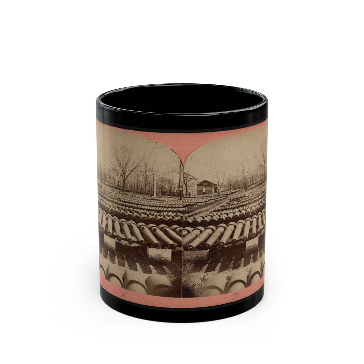 Arsenal Grounds, Richmond, Va., Showing Ruins And Shot And Shell Scattered Around (U.S. Civil War) Black Coffee Mug