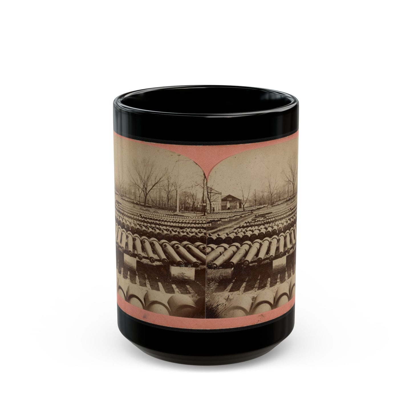 Arsenal Grounds, Richmond, Va., Showing Ruins And Shot And Shell Scattered Around (U.S. Civil War) Black Coffee Mug