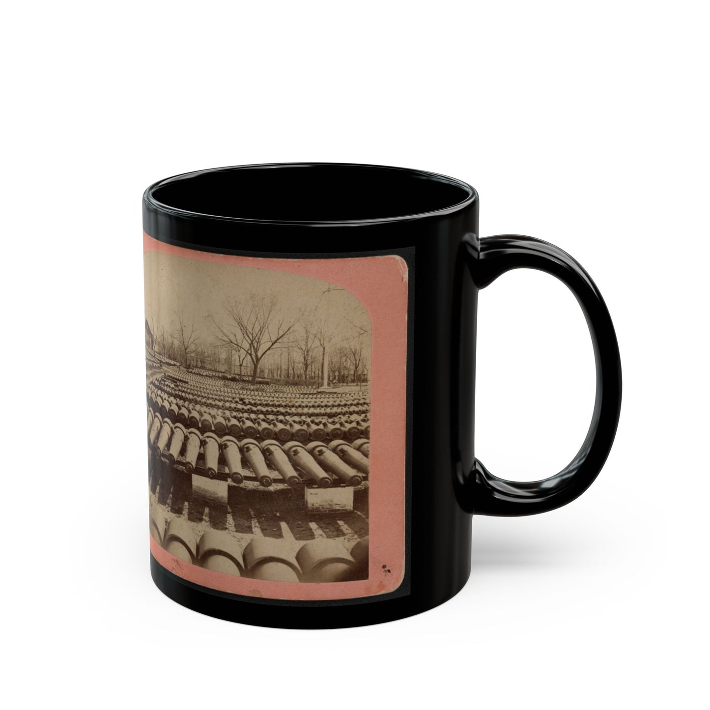 Arsenal Grounds, Richmond, Va., Showing Ruins And Shot And Shell Scattered Around (U.S. Civil War) Black Coffee Mug