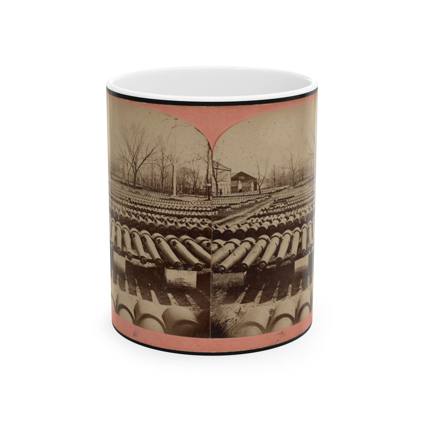 Arsenal Grounds, Richmond, Va., Showing Ruins And Shot And Shell Scattered Around (U.S. Civil War) White Coffee Mug