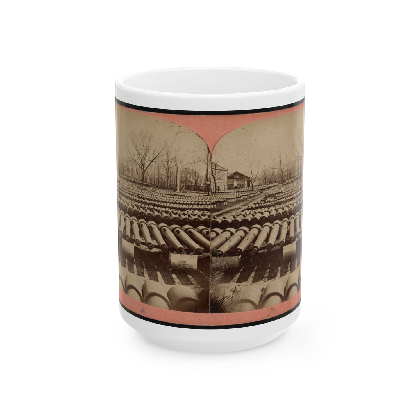 Arsenal Grounds, Richmond, Va., Showing Ruins And Shot And Shell Scattered Around (U.S. Civil War) White Coffee Mug