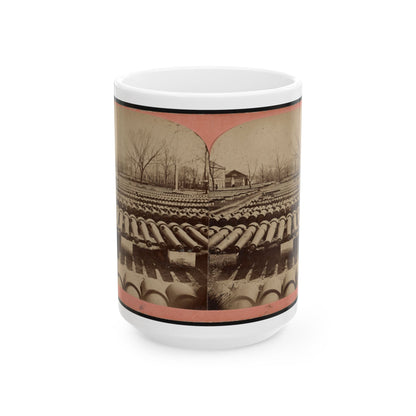 Arsenal Grounds, Richmond, Va., Showing Ruins And Shot And Shell Scattered Around (U.S. Civil War) White Coffee Mug