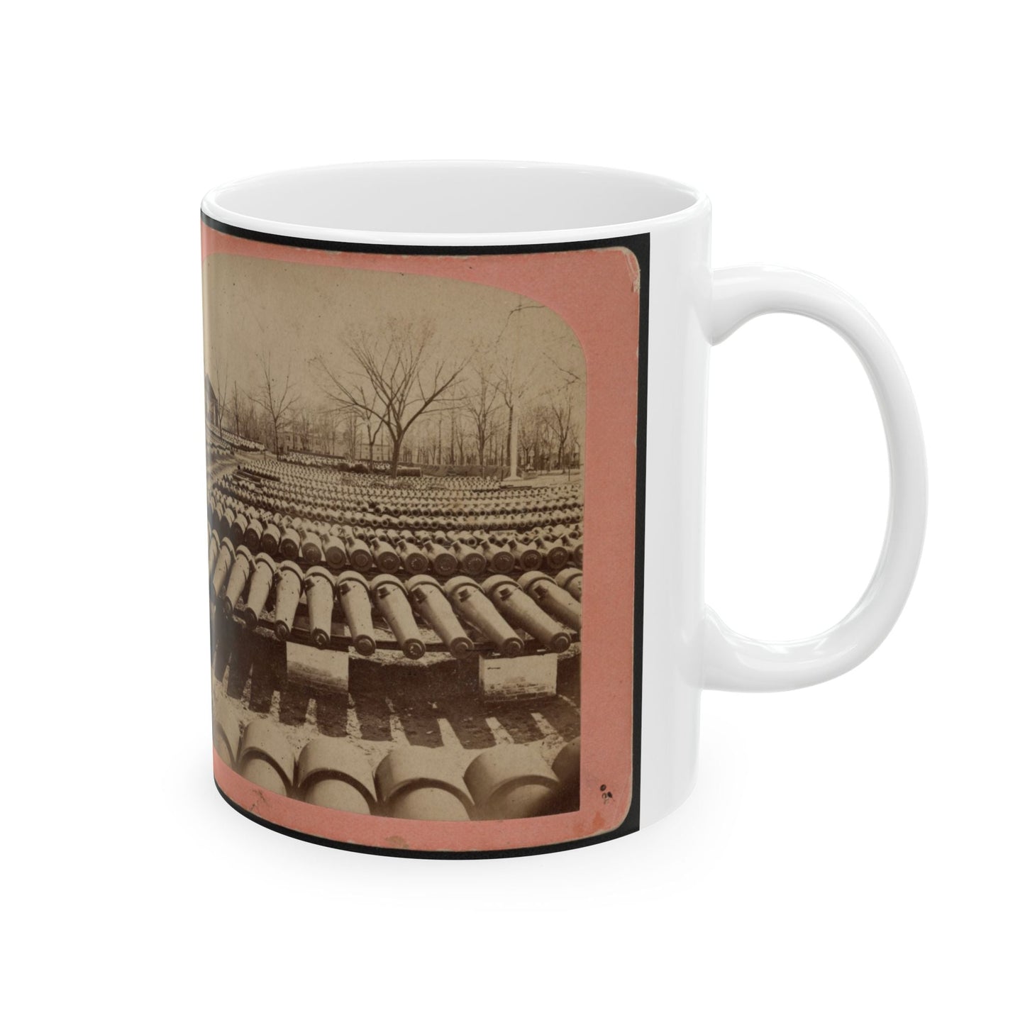 Arsenal Grounds, Richmond, Va., Showing Ruins And Shot And Shell Scattered Around (U.S. Civil War) White Coffee Mug