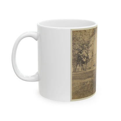 Arsenal, Washington, D.C., North Front. Interior Court -- Group Of Officers In Foreground (U.S. Civil War) White Coffee Mug