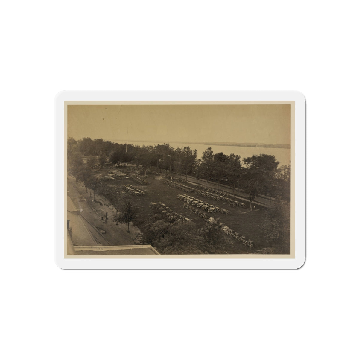 Arsenal Yard, Washington, D.C., From Roof Of Model Arsenal (U.S. Civil War) Refrigerator Magnet-6 × 6"-The Sticker Space