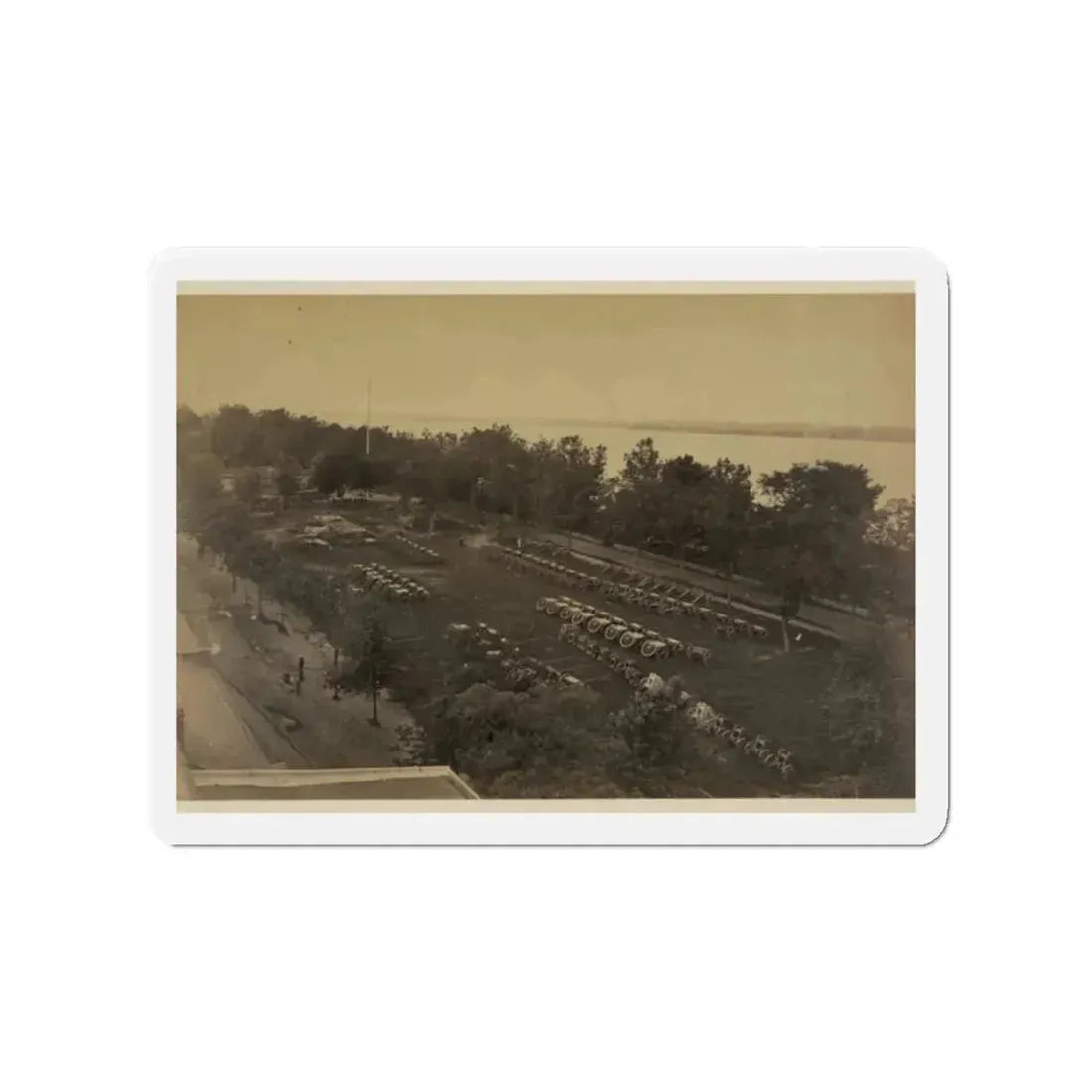 Arsenal Yard, Washington, D.C., From Roof Of Model Arsenal (U.S. Civil War) Refrigerator Magnet 2 Inch Die-Cut - The Sticker Space