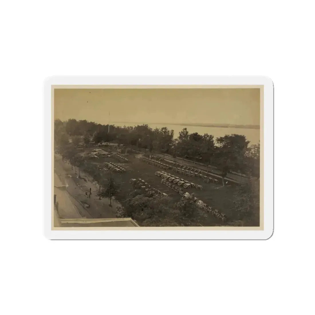 Arsenal Yard, Washington, D.C., From Roof Of Model Arsenal (U.S. Civil War) Refrigerator Magnet 3 Inch Die-Cut - The Sticker Space