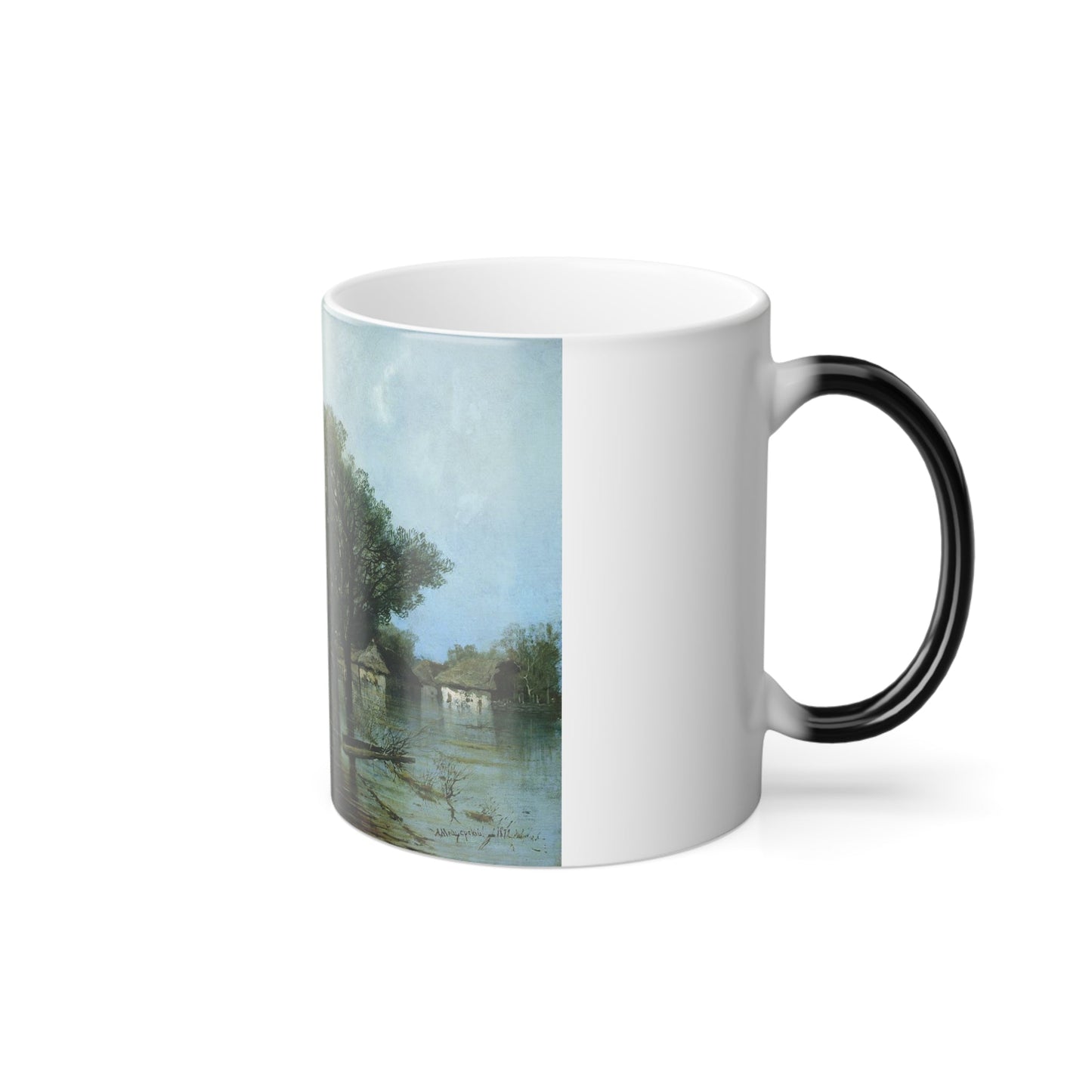 Arseny Ivanovich Meshchersky (1834-1902) Flooding in the Countryside 1872 - Color Changing Mug 11oz-11oz-The Sticker Space