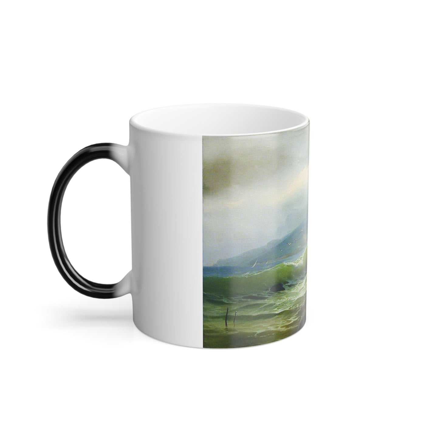 Arseny Ivanovich Meshchersky (1834-1902) Grotto on the Beach - Color Changing Mug 11oz-11oz-The Sticker Space