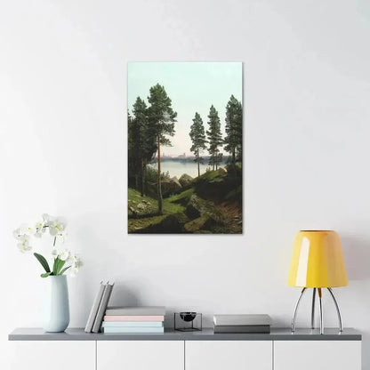 Arseny Ivanovich Meshchersky (1834-1902) Landscape with a Lake 1870 - Canvas Wall Art - The Sticker Space