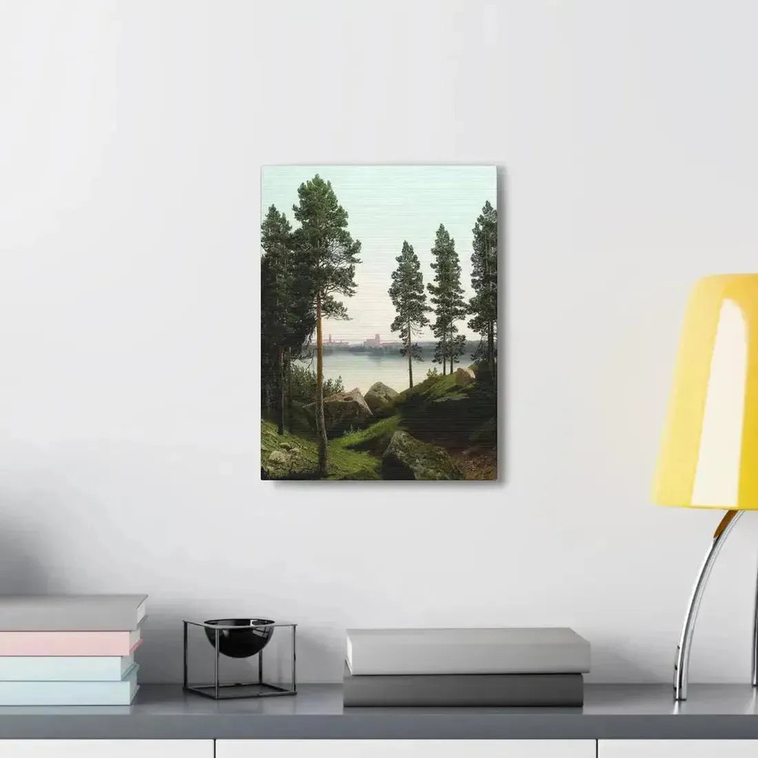 Arseny Ivanovich Meshchersky (1834-1902) Landscape with a Lake 1870 - Canvas Wall Art - The Sticker Space