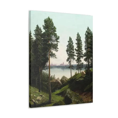 Arseny Ivanovich Meshchersky (1834-1902) Landscape with a Lake 1870 - Canvas Wall Art - The Sticker Space