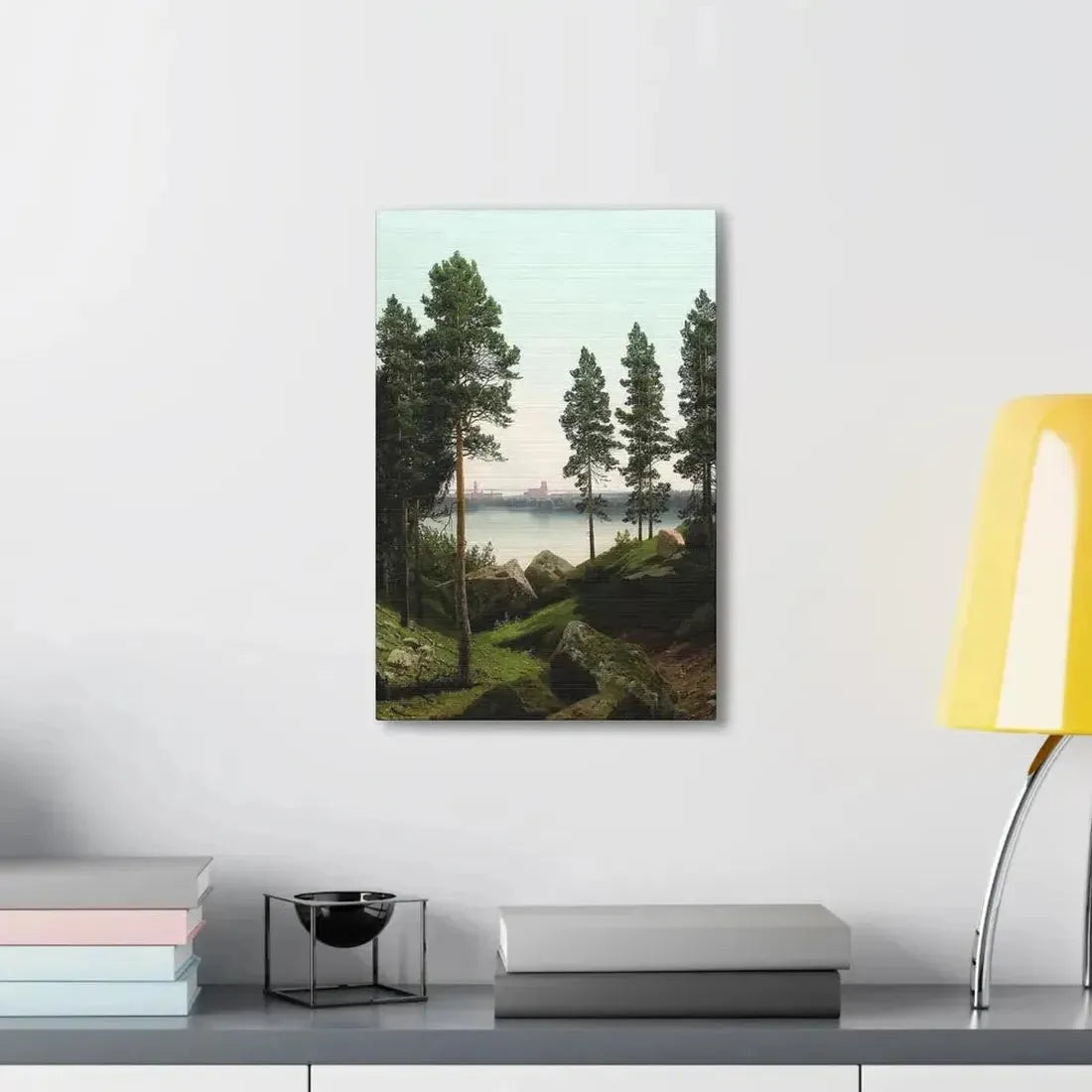 Arseny Ivanovich Meshchersky (1834-1902) Landscape with a Lake 1870 - Canvas Wall Art - The Sticker Space