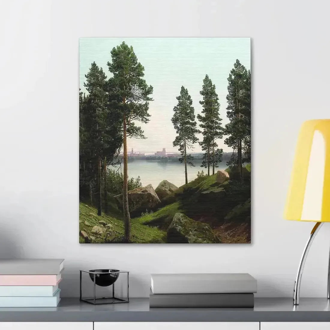 Arseny Ivanovich Meshchersky (1834-1902) Landscape with a Lake 1870 - Canvas Wall Art - The Sticker Space