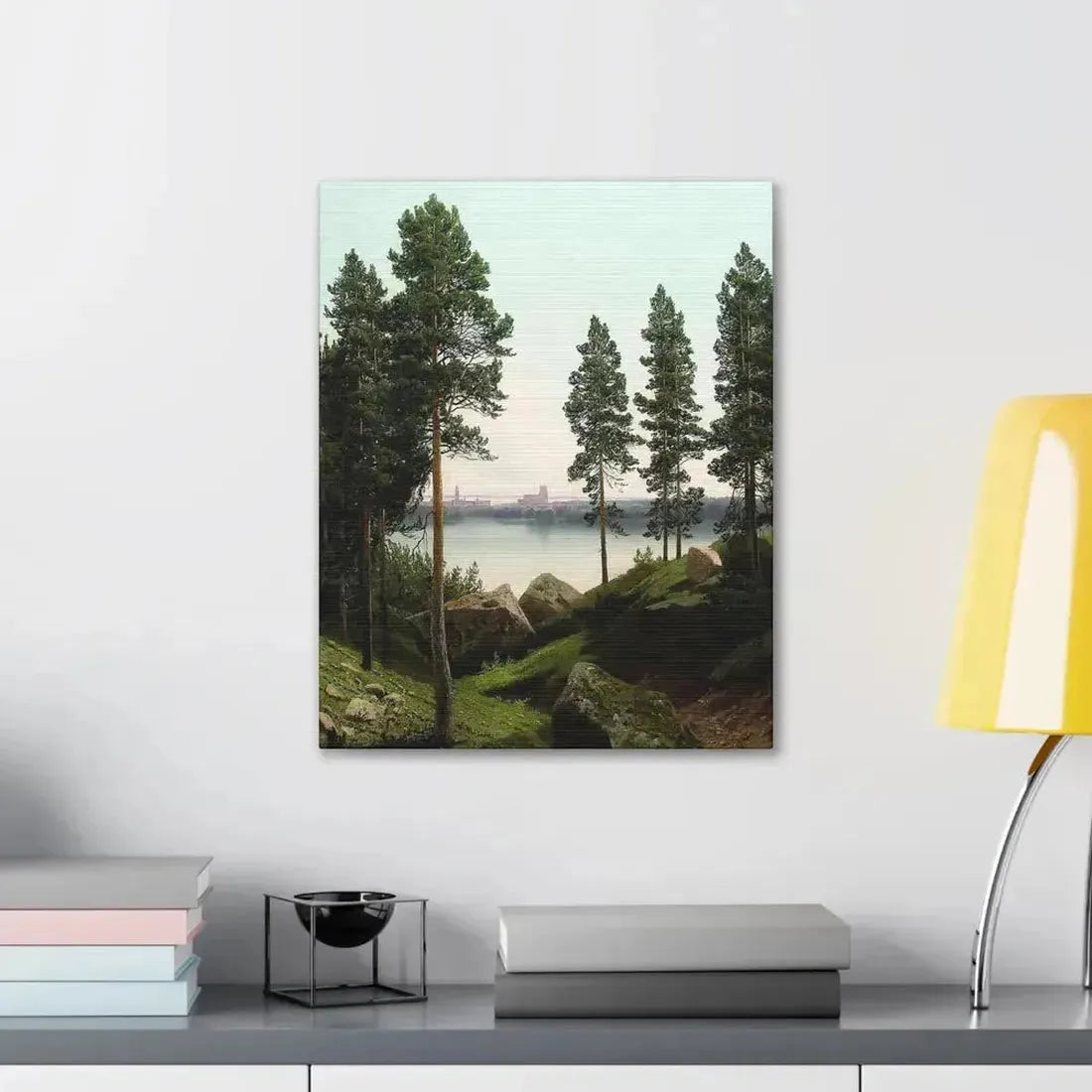 Arseny Ivanovich Meshchersky (1834-1902) Landscape with a Lake 1870 - Canvas Wall Art - The Sticker Space