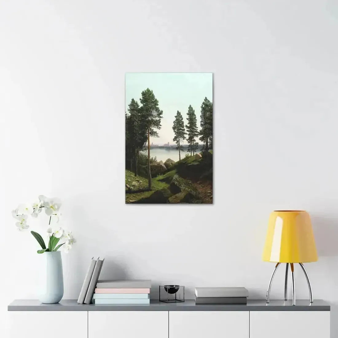 Arseny Ivanovich Meshchersky (1834-1902) Landscape with a Lake 1870 - Canvas Wall Art - The Sticker Space