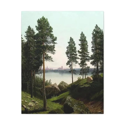 Arseny Ivanovich Meshchersky (1834-1902) Landscape with a Lake 1870 - Canvas Wall Art - The Sticker Space