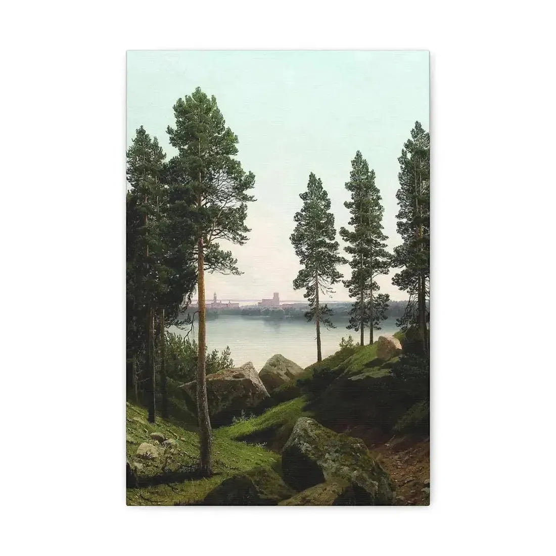 Arseny Ivanovich Meshchersky (1834-1902) Landscape with a Lake 1870 - Canvas Wall Art - The Sticker Space