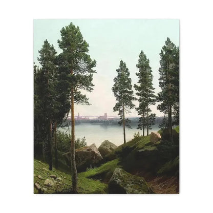 Arseny Ivanovich Meshchersky (1834-1902) Landscape with a Lake 1870 - Canvas Wall Art - The Sticker Space