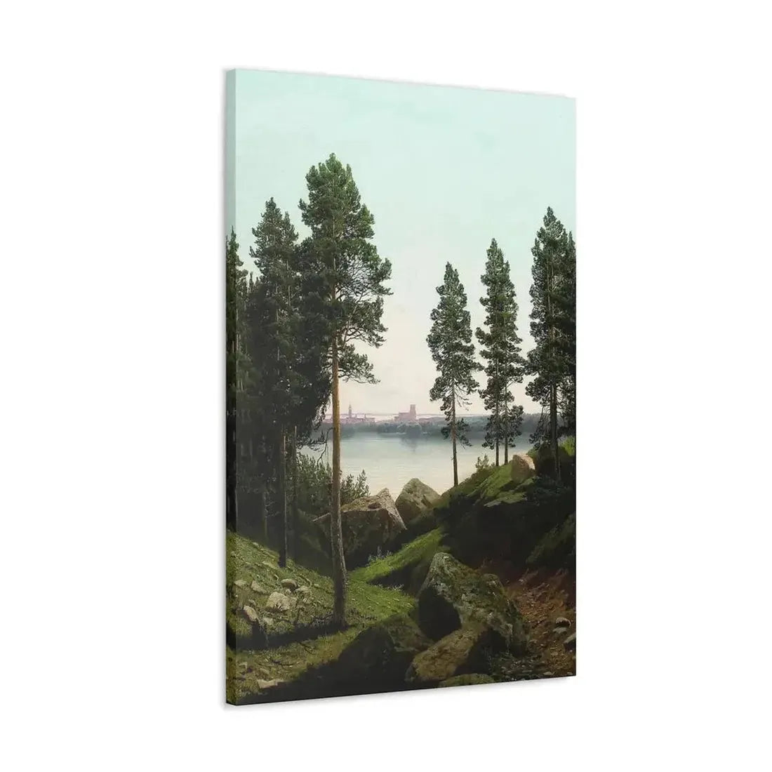 Arseny Ivanovich Meshchersky (1834-1902) Landscape with a Lake 1870 - Canvas Wall Art - The Sticker Space