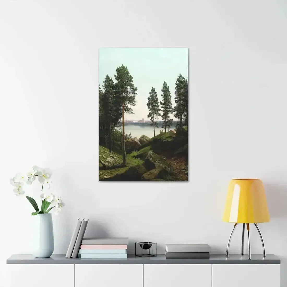 Arseny Ivanovich Meshchersky (1834-1902) Landscape with a Lake 1870 - Canvas Wall Art - The Sticker Space