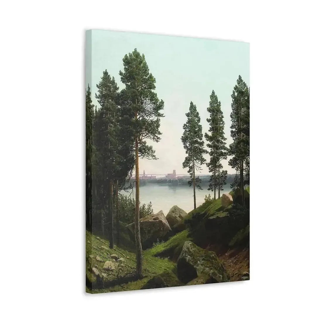 Arseny Ivanovich Meshchersky (1834-1902) Landscape with a Lake 1870 - Canvas Wall Art - The Sticker Space