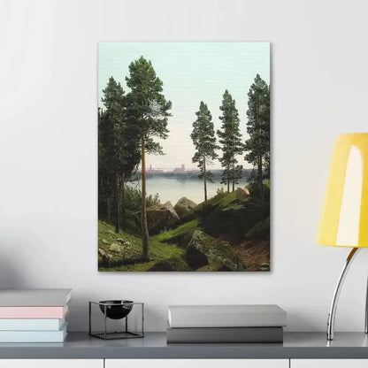 Arseny Ivanovich Meshchersky (1834-1902) Landscape with a Lake 1870 - Canvas Wall Art - The Sticker Space