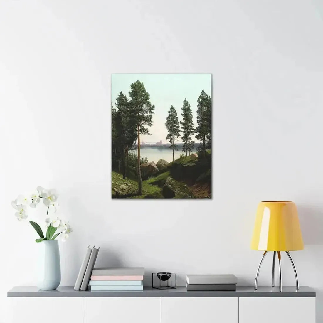 Arseny Ivanovich Meshchersky (1834-1902) Landscape with a Lake 1870 - Canvas Wall Art - The Sticker Space