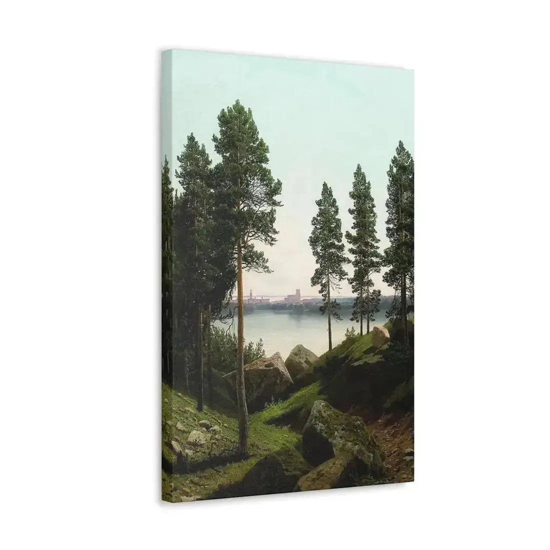 Arseny Ivanovich Meshchersky (1834-1902) Landscape with a Lake 1870 - Canvas Wall Art - The Sticker Space