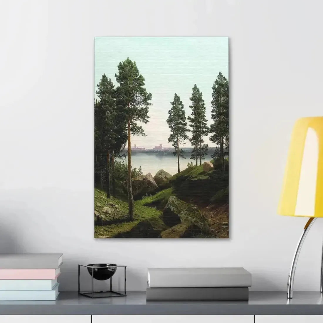 Arseny Ivanovich Meshchersky (1834-1902) Landscape with a Lake 1870 - Canvas Wall Art - The Sticker Space