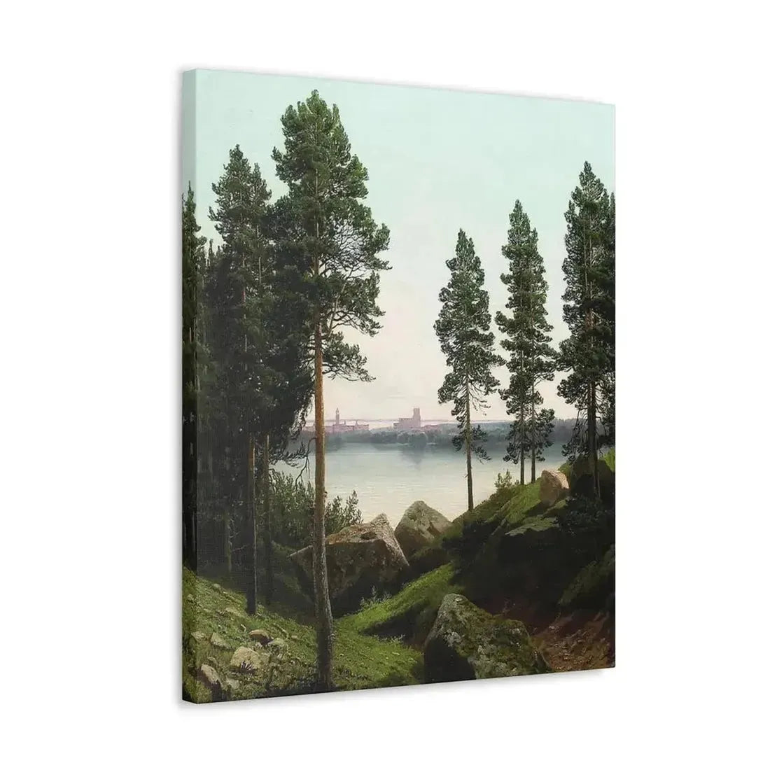 Arseny Ivanovich Meshchersky (1834-1902) Landscape with a Lake 1870 - Canvas Wall Art - The Sticker Space