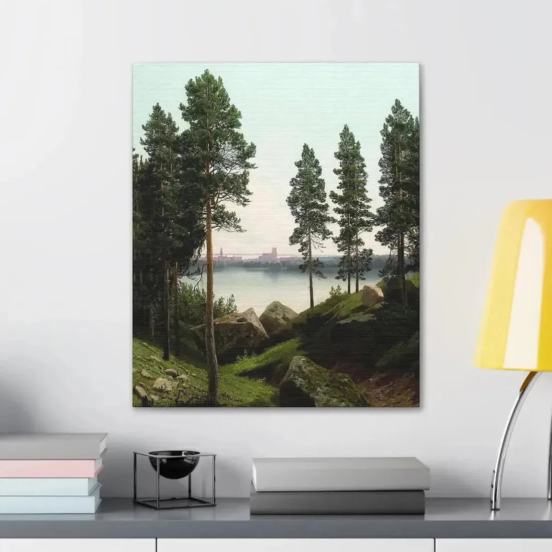 Arseny Ivanovich Meshchersky (1834-1902) Landscape with a Lake 1870 - Canvas Wall Art - The Sticker Space